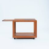 Trolley bar cart teak extendible japandi Danish Design, 1970s