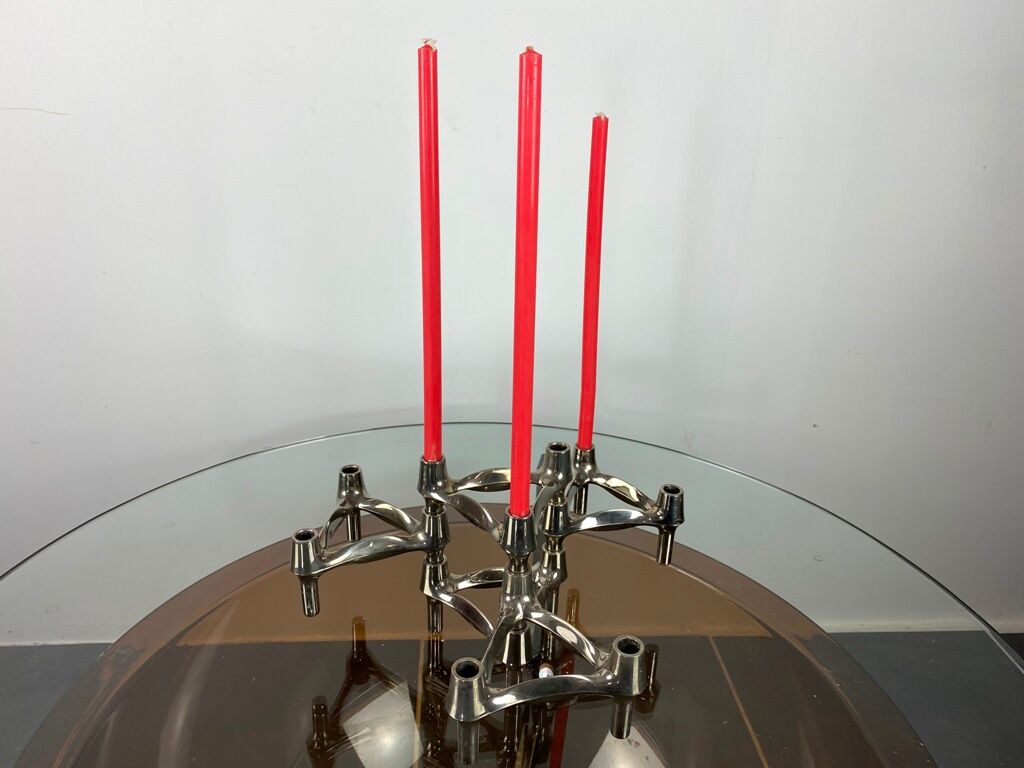 Set of 5 modular candle holders bmf nagel 1970