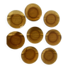 Set of 8 duralex honey-colored dessert plates