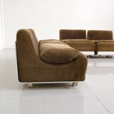 Set of 4 "Orbis" velvet armchairs by Luigi Colani for Colani