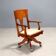 Antique oak swivel chair with wheels UK 20th Century