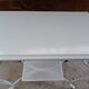 Vintage white wooden serving trolley