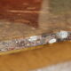 Black stone coffee table foot brass 70s