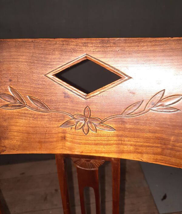 Paire de chaise paillees directoire