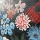 Bouquet de fleurs huile sur toile signé