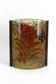 Corner wall light from the potters of Accolay in patinated copper and fractal resin,