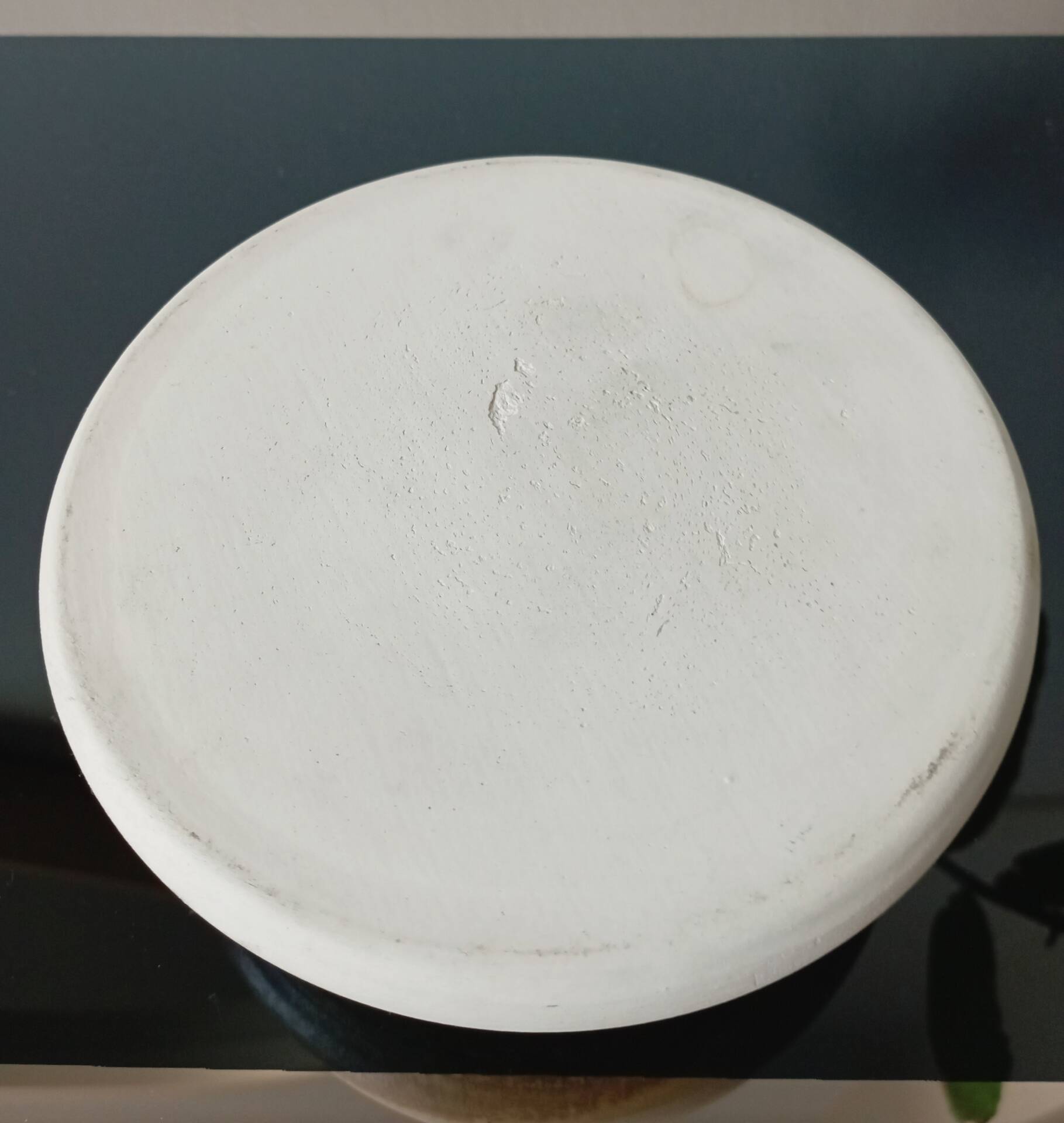 Vintage studio pottery signed - Variegated green and raw earth
