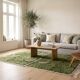 Handmade traditional Moroccan rug green 2/3 m