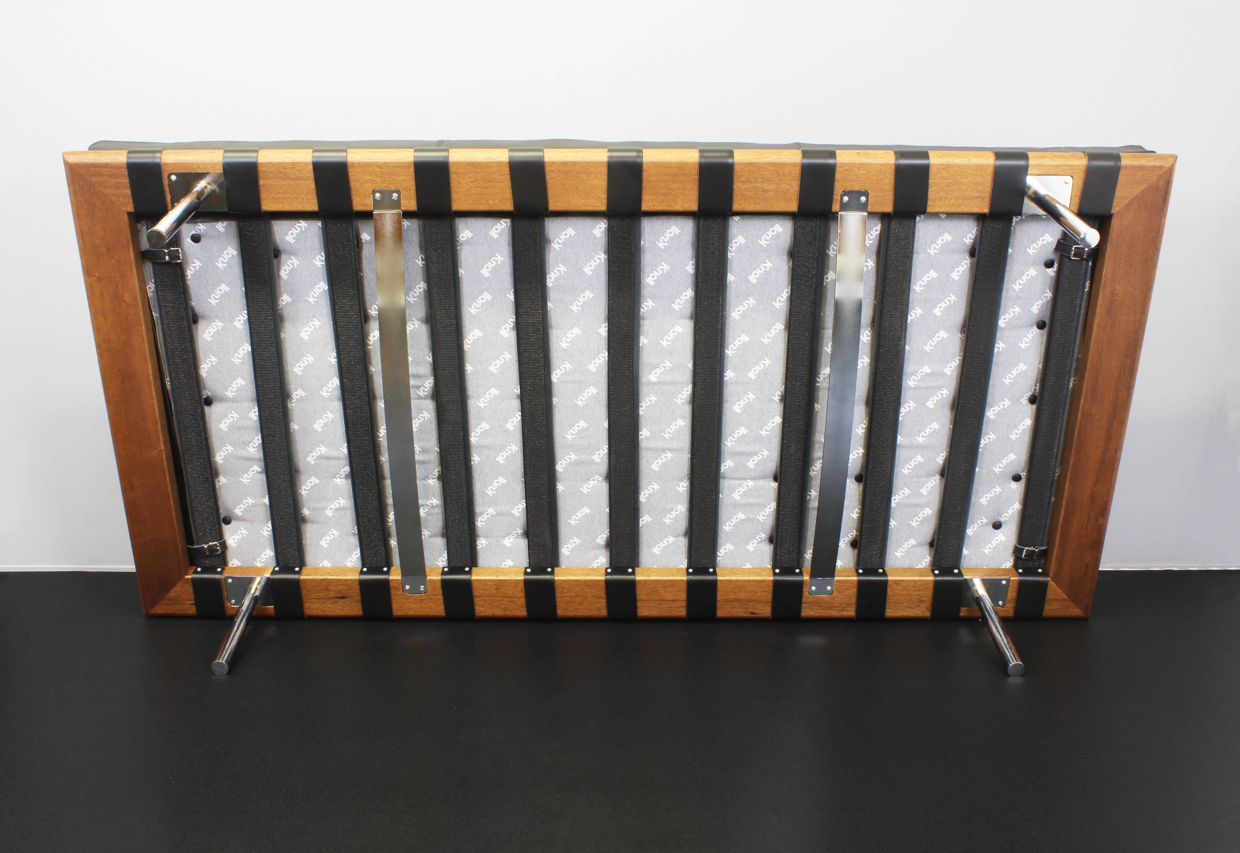 Daybed Black Leather Mies Van Der Rohe Knoll Seats