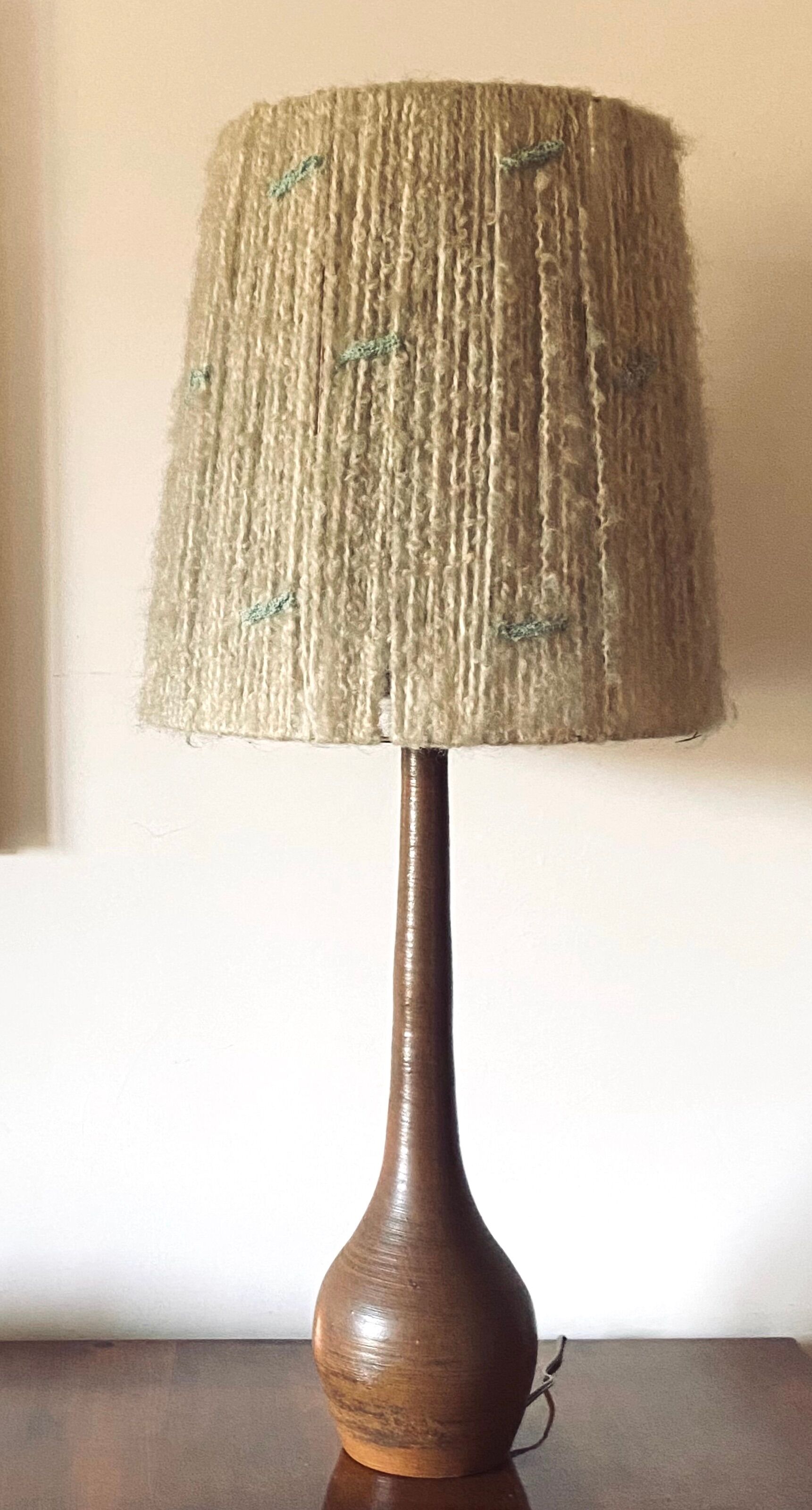 Mid-century earthenware table lamp, France 1950s