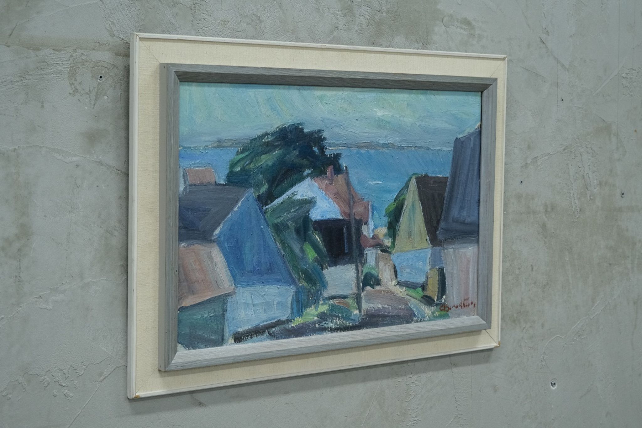 Carl Berndtsson, Swedish Modern Painting, 1960s, Oil on Canvas, Framed