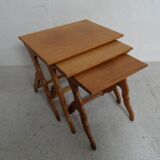 Vintage nest of 3 sidetables mimiset