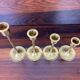 4 Scandinavian brass candlesticks from the 1960s