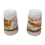 Duo pepper salt shaker in Moustiers earthenware