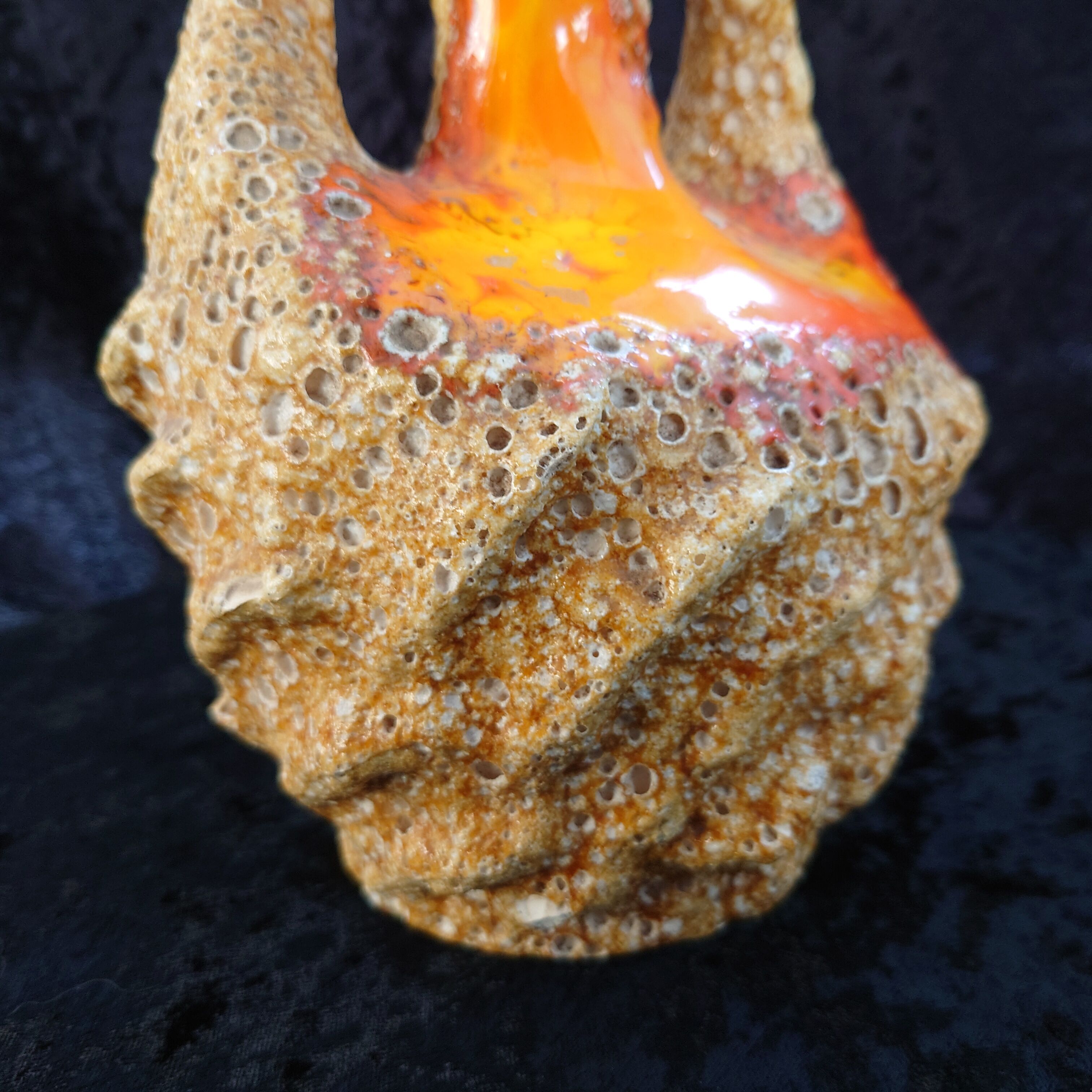 Vase orange Vallauris