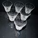 Set of 6 tarn water glasses in cut crystal from saint-louis diamond decor and points h17.5