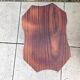 Vintage brutalist wooden tripod stool from the 60s and 70s