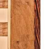 Walnut and maple chessboard
