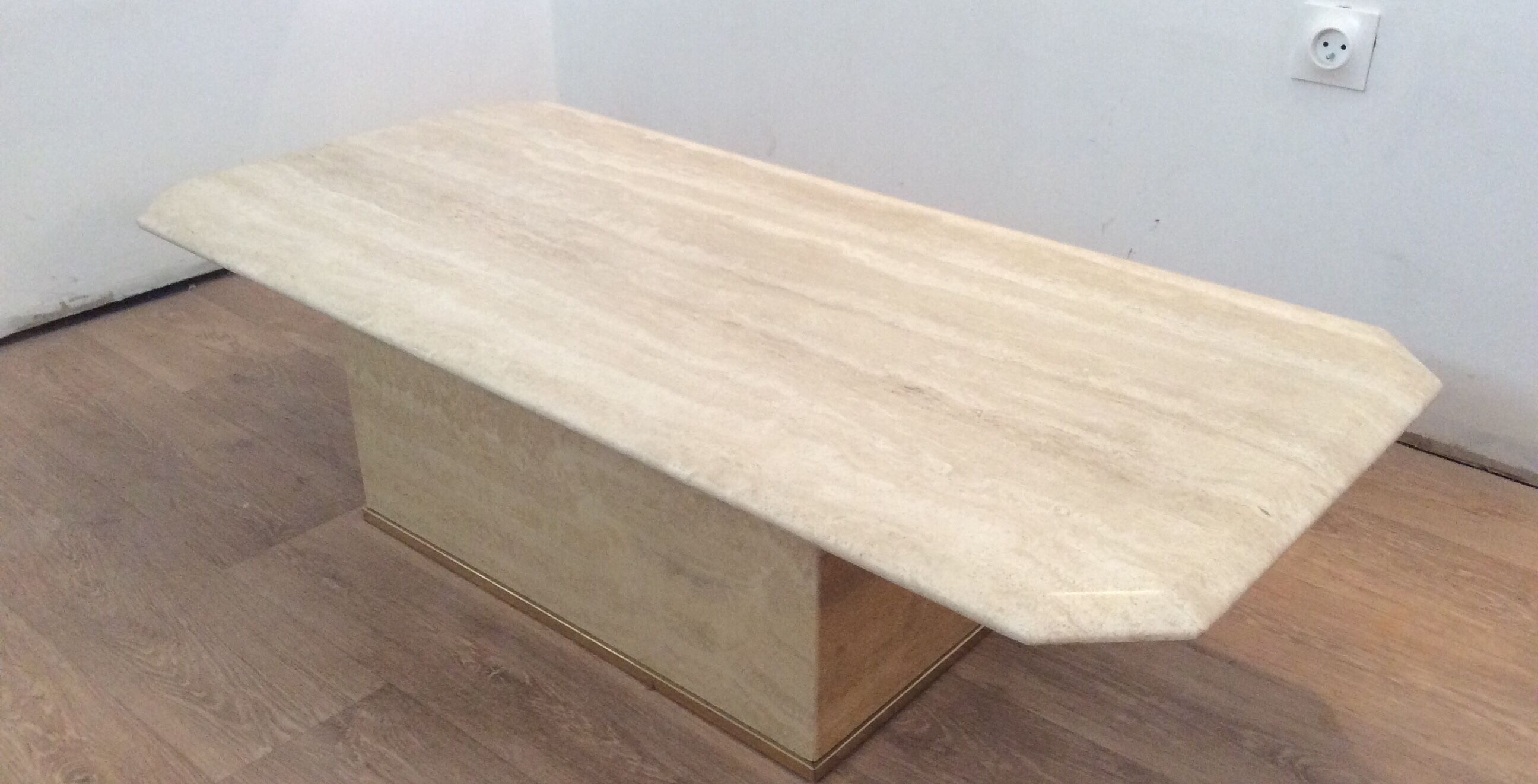 Vintage 70s travertine table