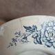 Small chubby antique jug in ironstone – blue floral decoration