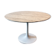 Table tulipe en travertin par Maurice Burke pour Arkana, 1970s