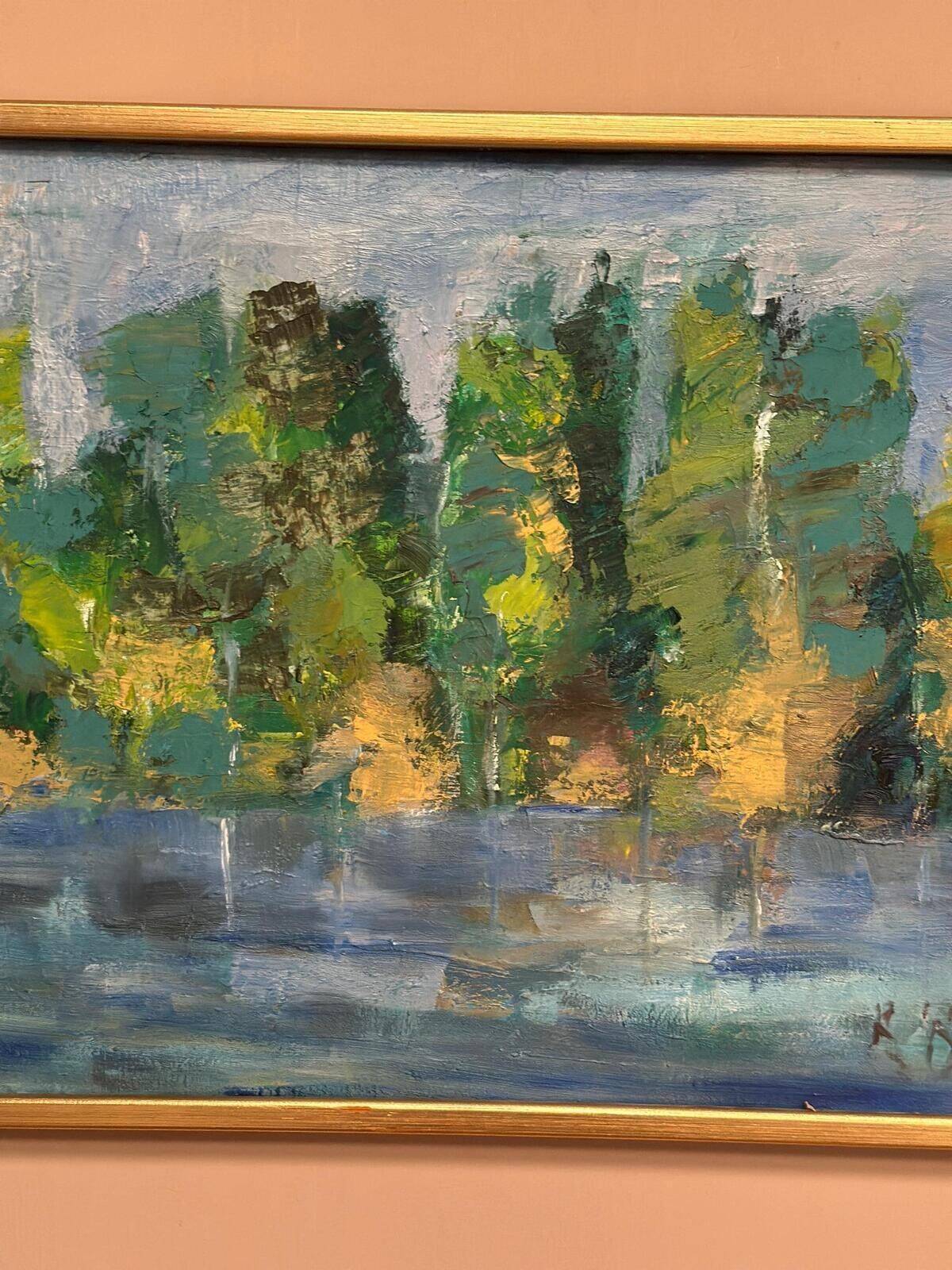 Original Oil On Canvas – “Landscape” By K. Osian – Signed – Vintage
