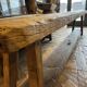 Tall console table in solid antique oak - 335cm long