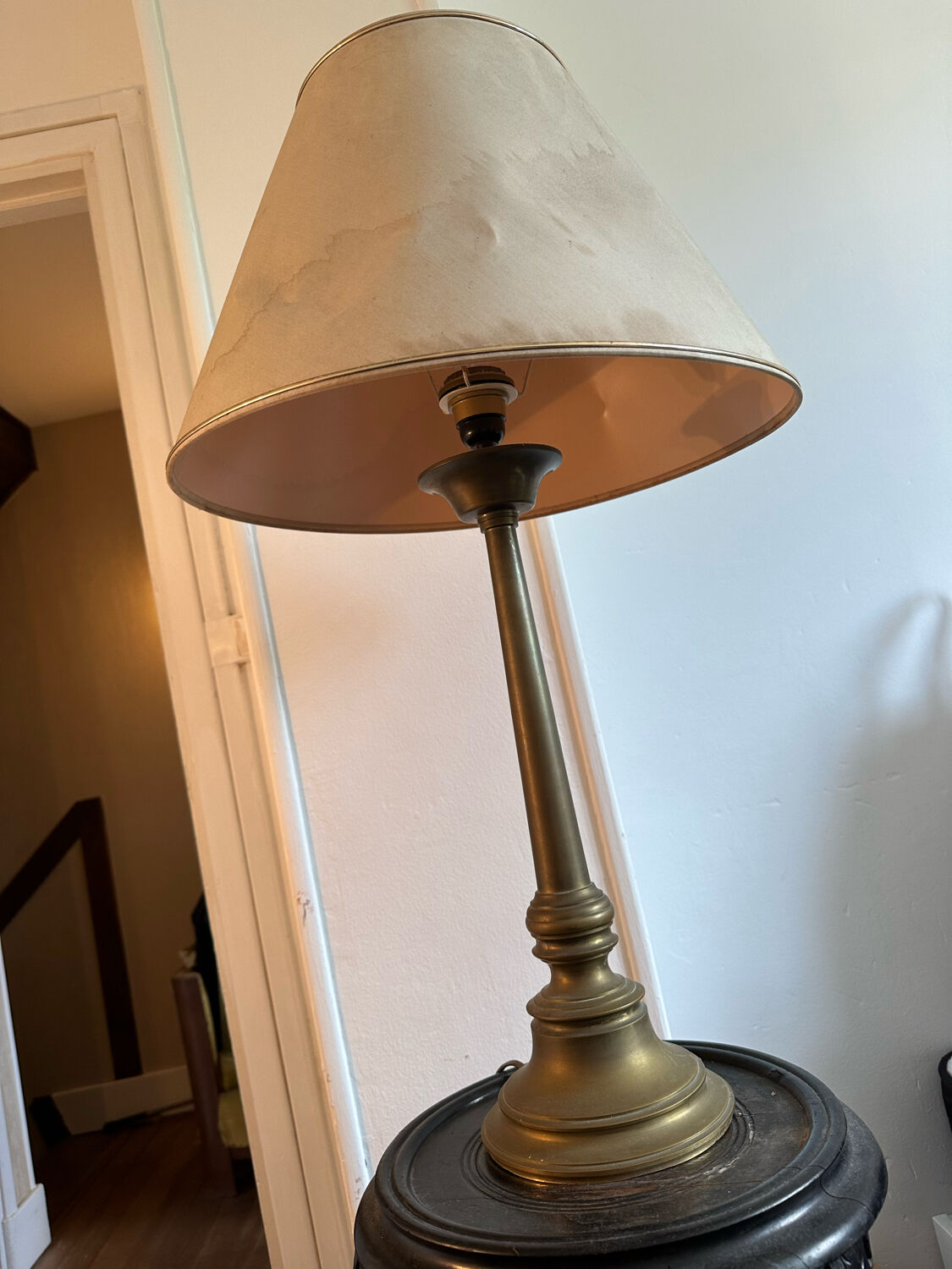 Large 70's brass lamp