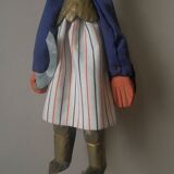 Vintage Middle Eastern decorative wooden puppet hand carved and painted