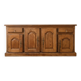 Low sideboard buffet in rustic solid oak