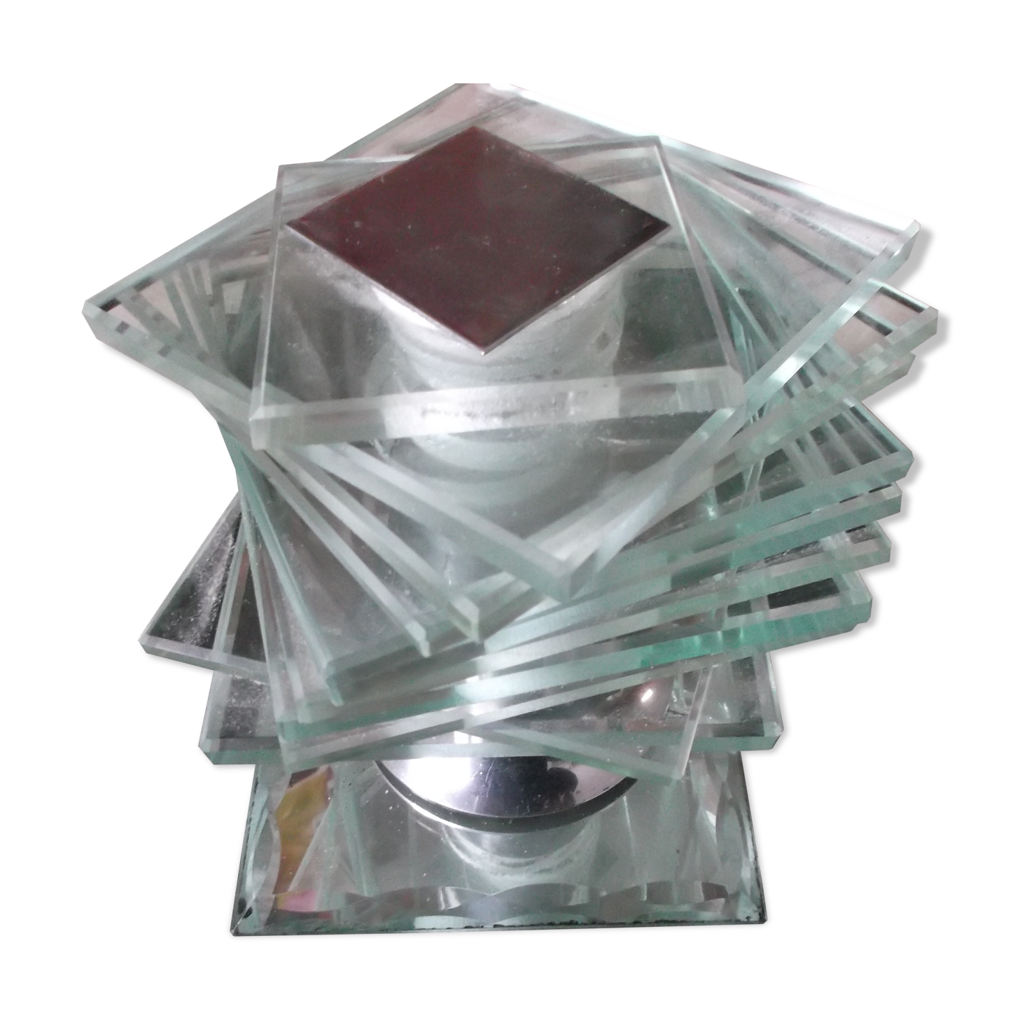 Art deco modernist Maison Desny table lamp