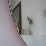 Vintage bevelled oval mirror