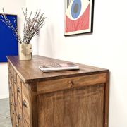 Craftsman's cabinet with 24 drawers in solid pine, 1950s.