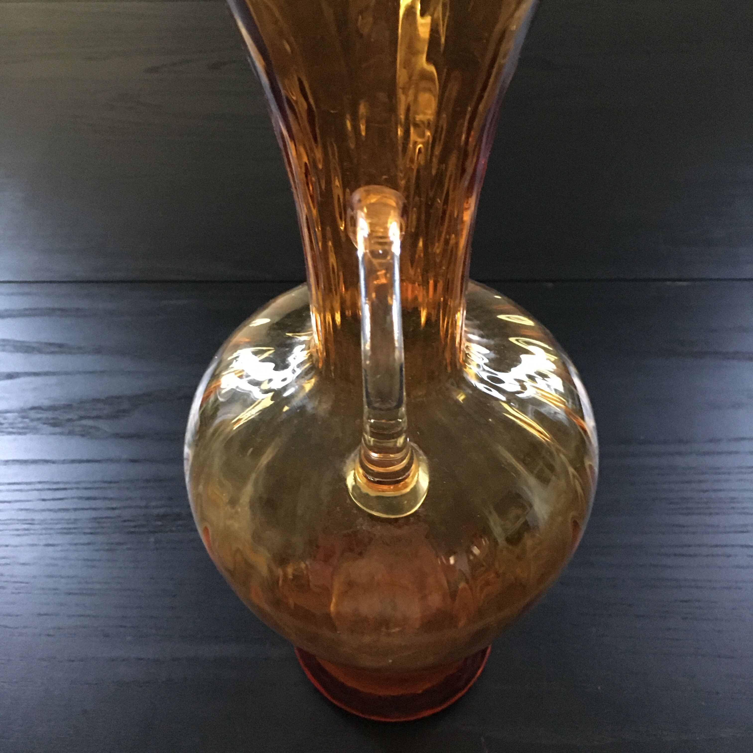 Amber amphora vase