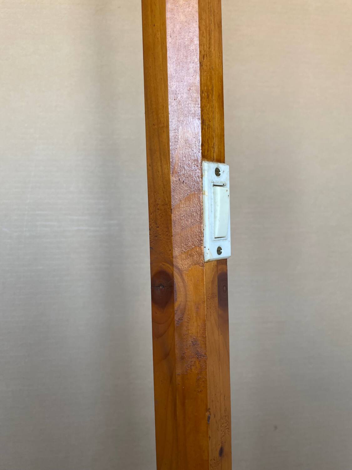 Antique wooden floor lamp