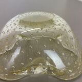 Murano Glass "Gold Dust Bubble" Bowl Element Shell Ashtray Murano, Italy, 1970s