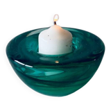 Kosta Boba green glass candle holder