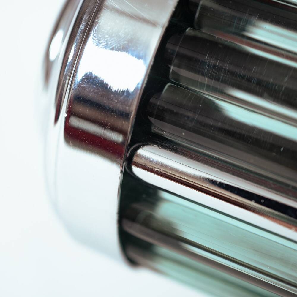 Applique murale Art déco avec tubes en verre, lampe de barbier, années 1930