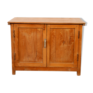 Buffet bas en teck birman 2 portes
