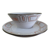 Vintage gravy boat in Niderviller stoneware Maille model