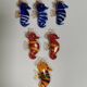 Six petits hippocampes de Murano en verre.