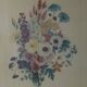 Framed Vilmorin lithograph, bouquet No 7, 1857, E. Champin