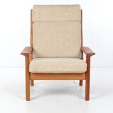 Glostrup teak armchair Denmark, wool, vintage