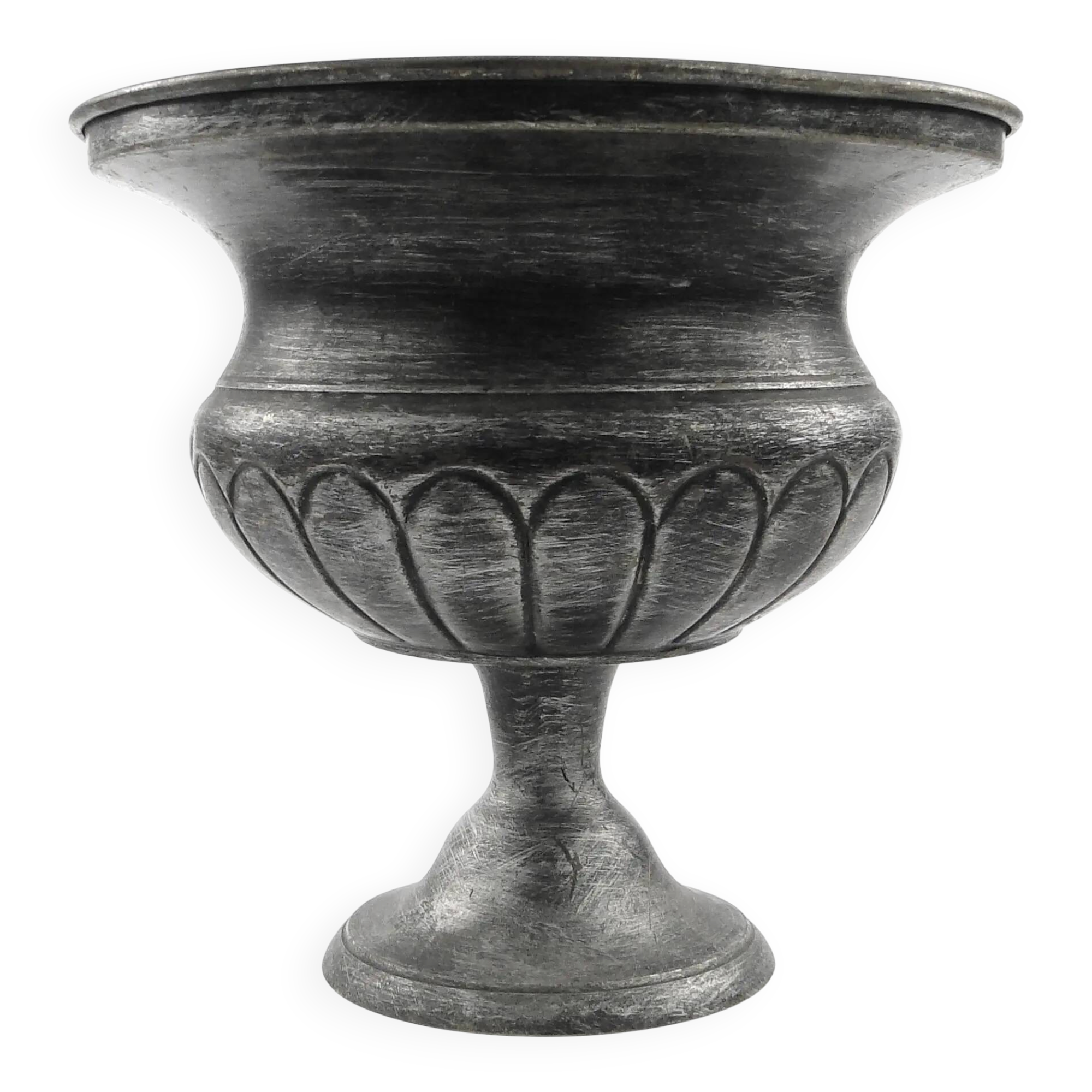 Planter, art nouveau, metal, Poland, 1950s