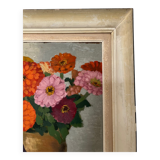 Oil on canvas flowers