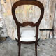 Louis XV style chair in cherry wood and fabric