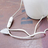 20th-century white opaline glass table lamp