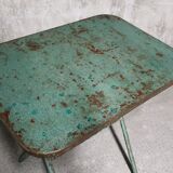 Painted metal folding table
