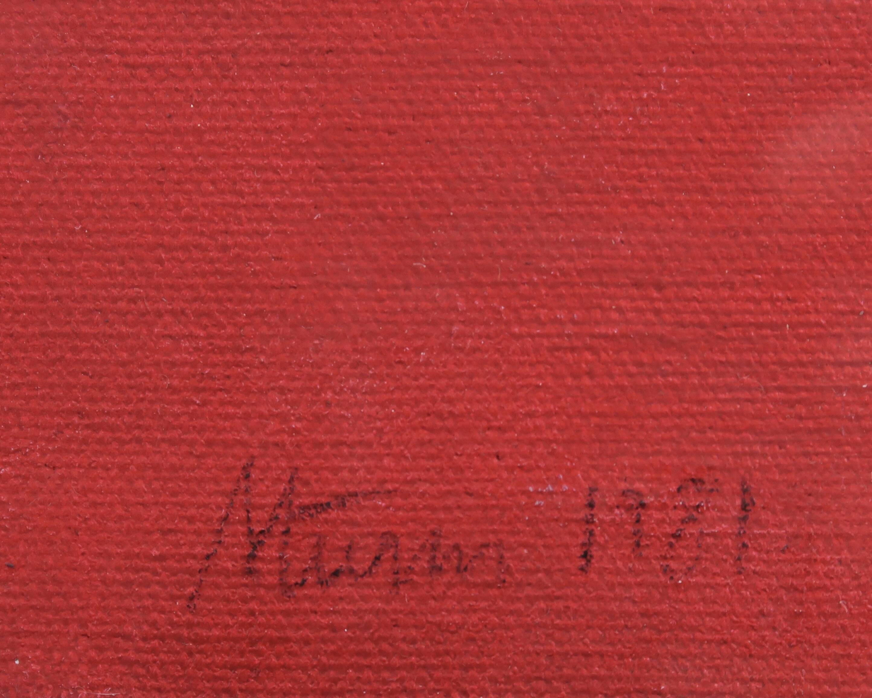 Abstract painting signed, 1980s