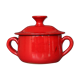Red covered pot by Robert Picault, Vallauris
